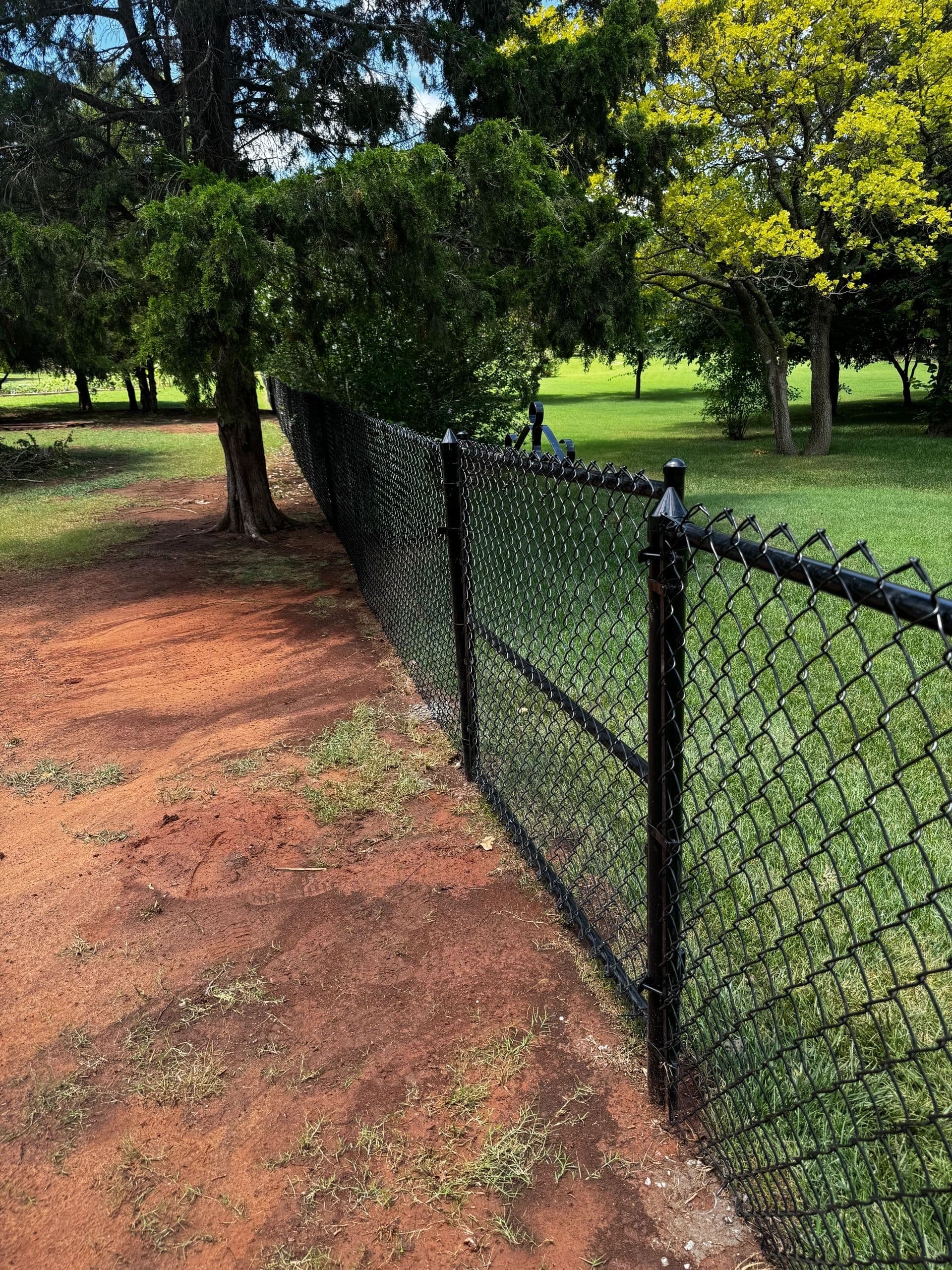 Metal fencing installation