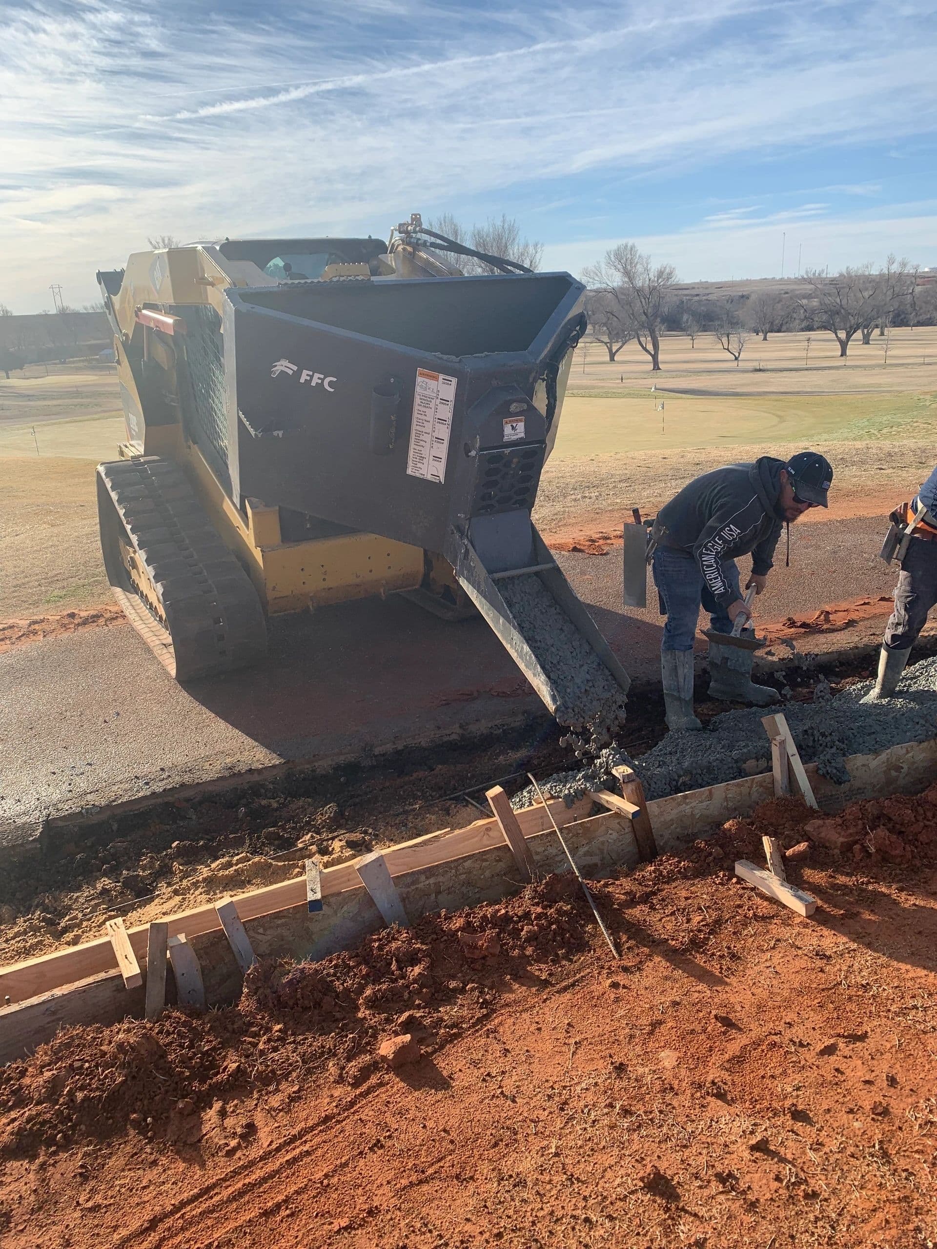 Construction equipment at work